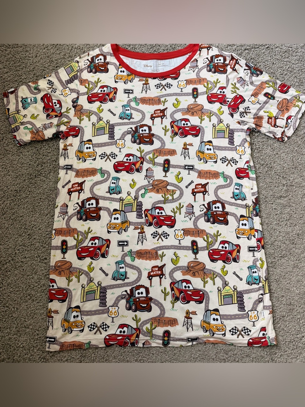 LAST CHANCE* Little Sleepies Disney OG Cars Men shirt size Medium